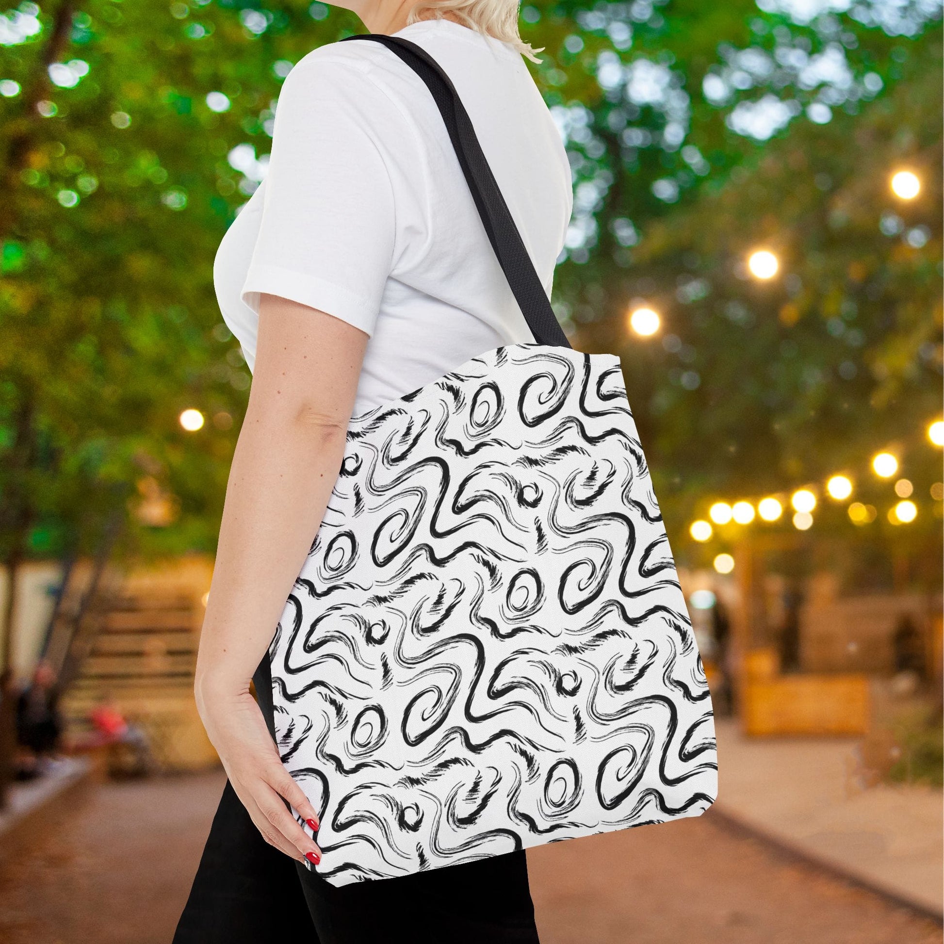 Grunge Scribbles Canvas Tote Bag