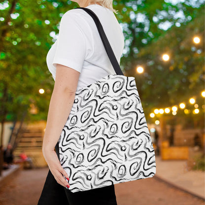 Grunge Scribbles Canvas Tote Bag