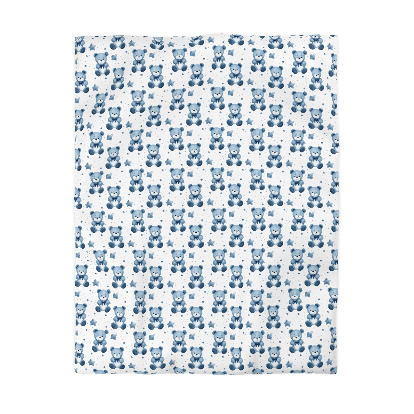 Blue Bear Hugs Microfiber Duvet Cover