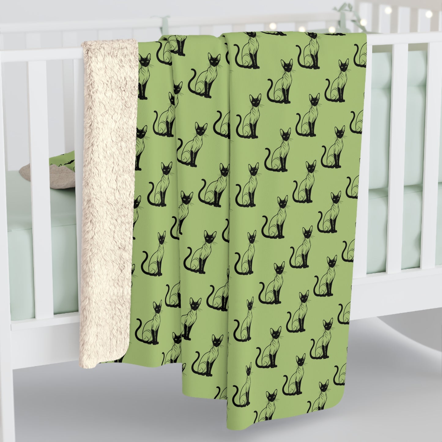 Siamese Charm – Sage Garden Fleece Blanket