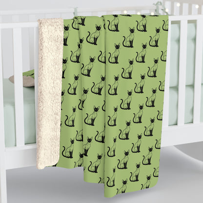 Siamese Charm – Sage Garden Fleece Blanket
