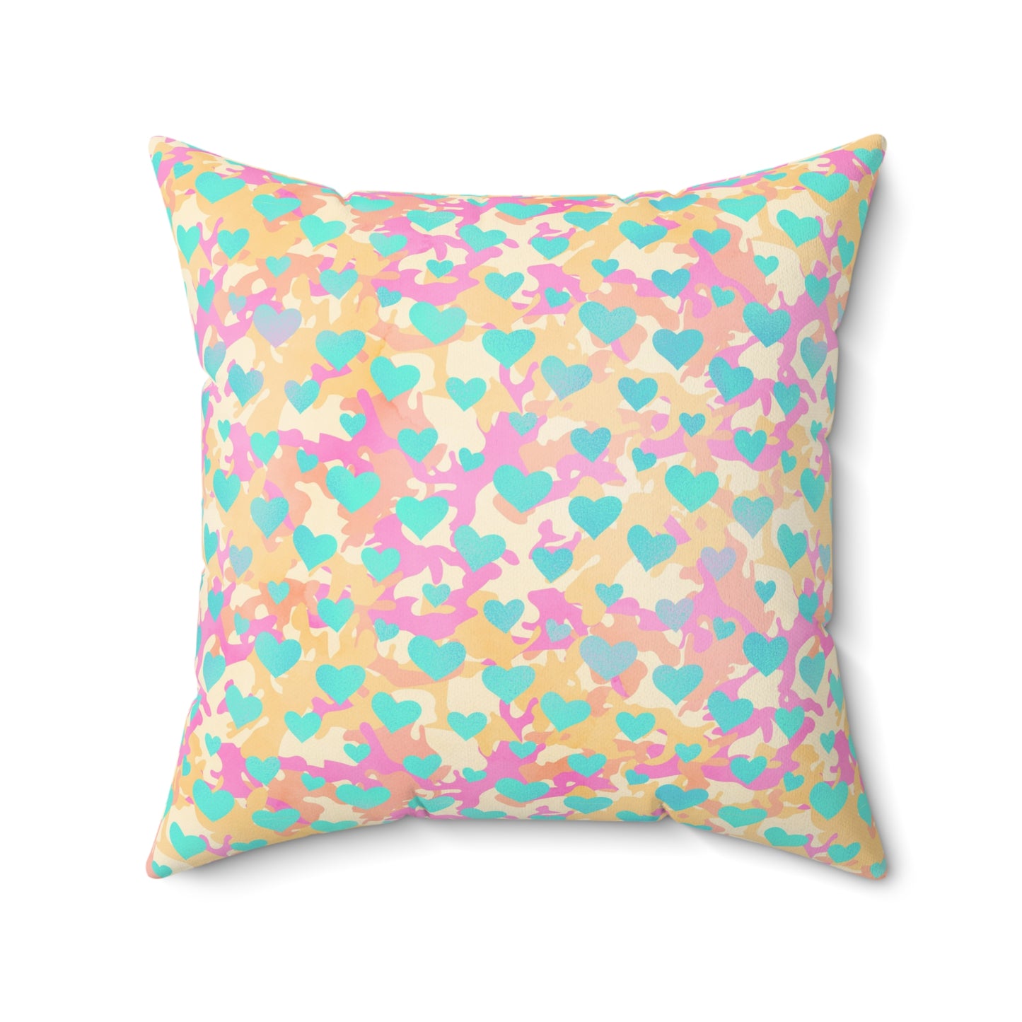 Sweetheart Camo Throw Pillow