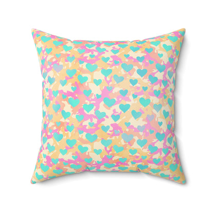 Sweetheart Camo Throw Pillow