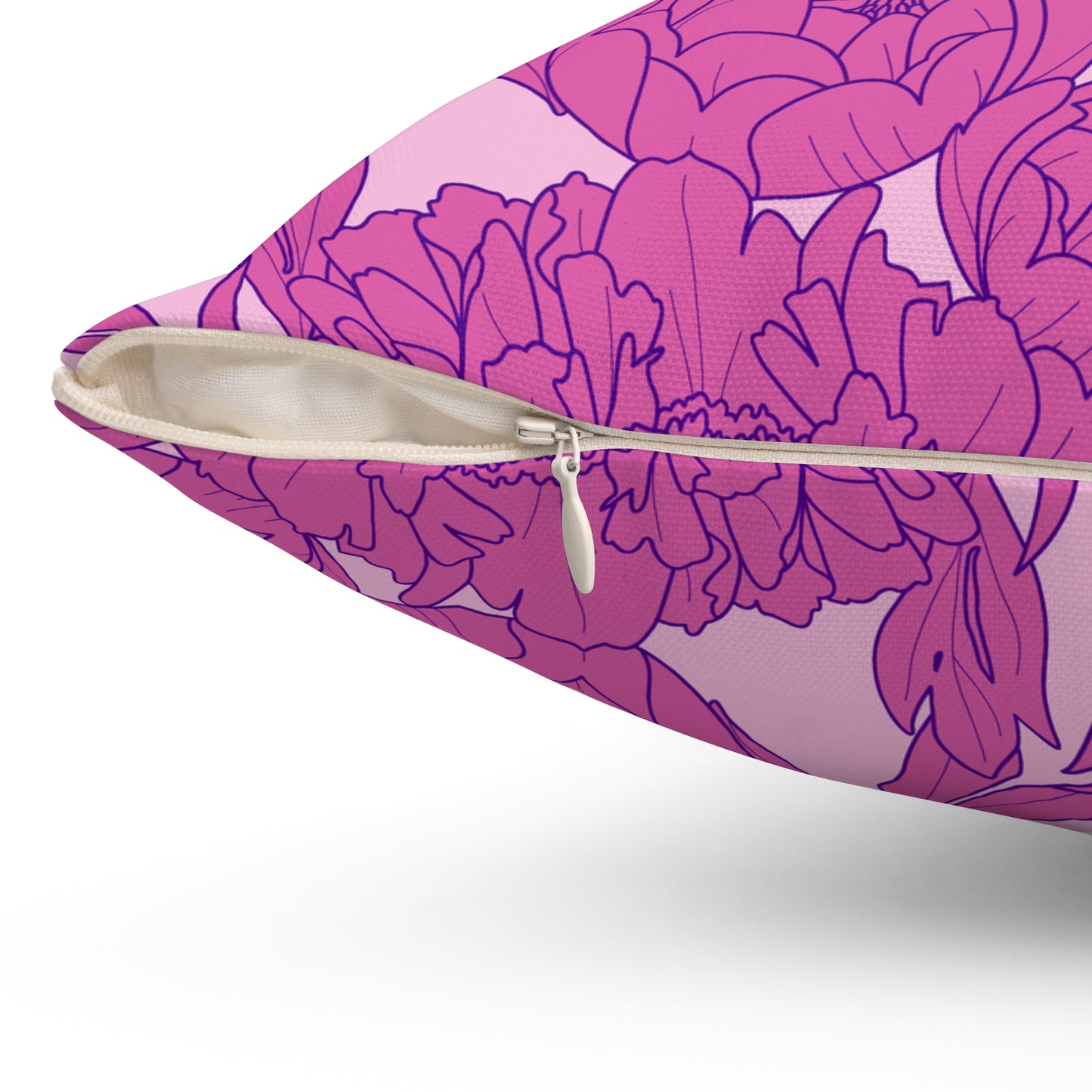 Blush Peony Garden Throw Pillow