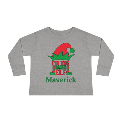 I'm The Gamer Elf Personalized Toddler Long Sleeve Tee