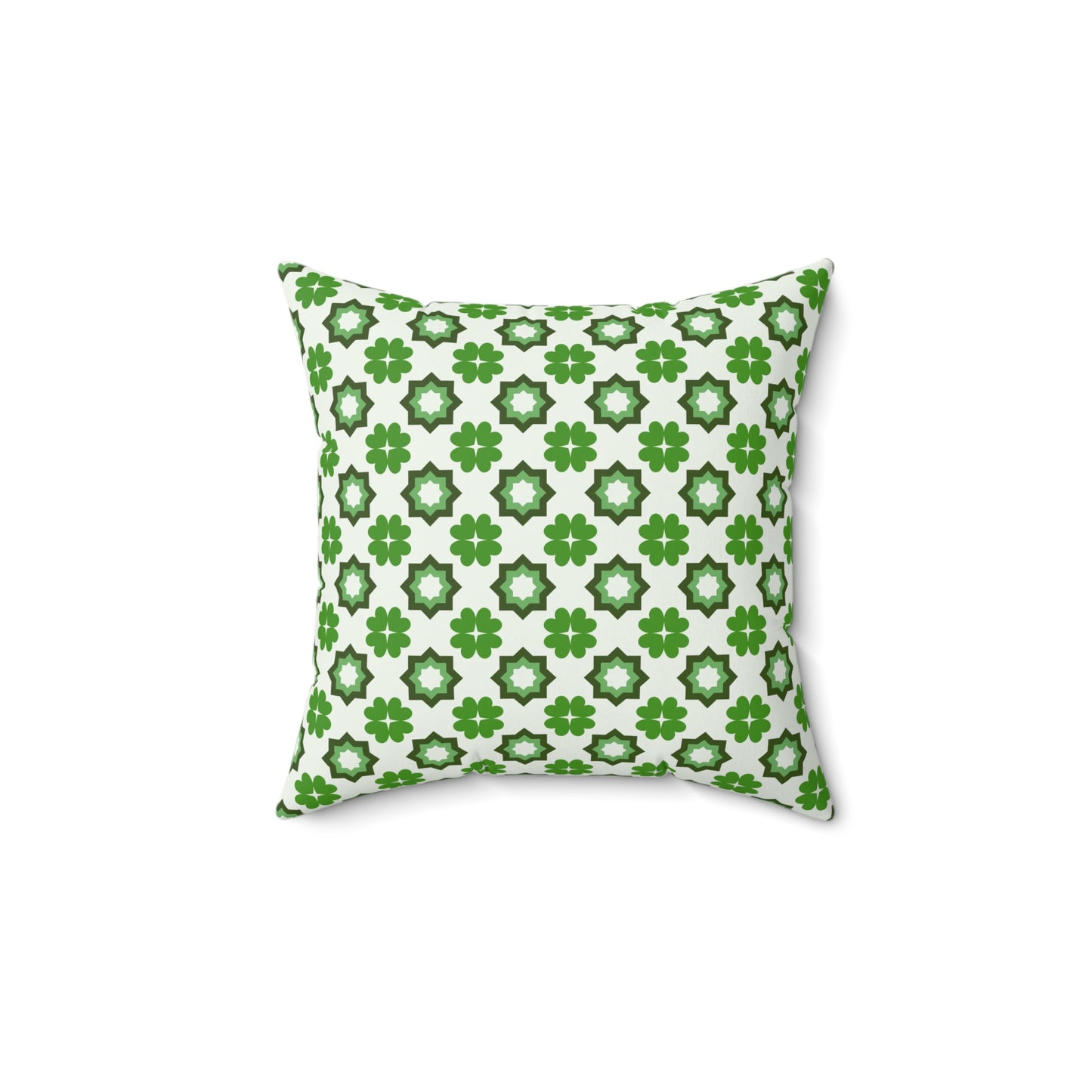 Emerald Star Garden Throw Pillow