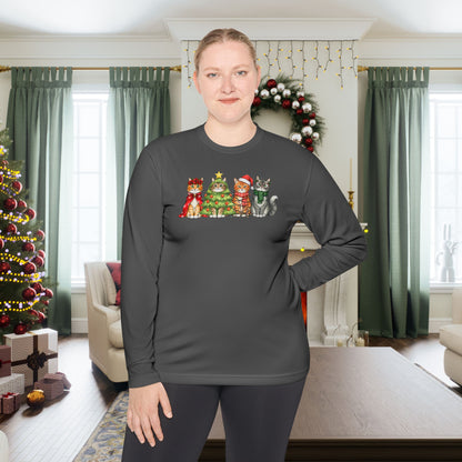 Purrfectly Festive Adult Long Sleeve Tee