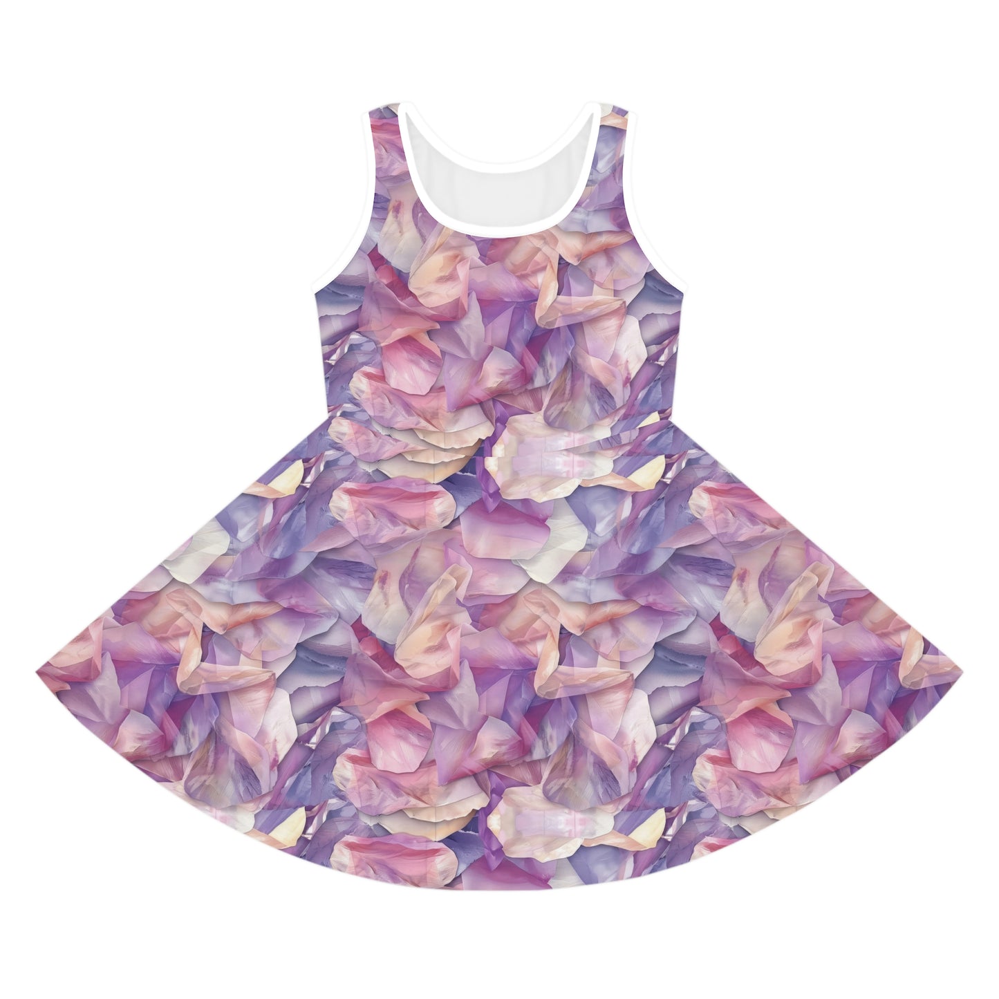 Ethereal Bloomscape Girls' Sleeveless Sundress
