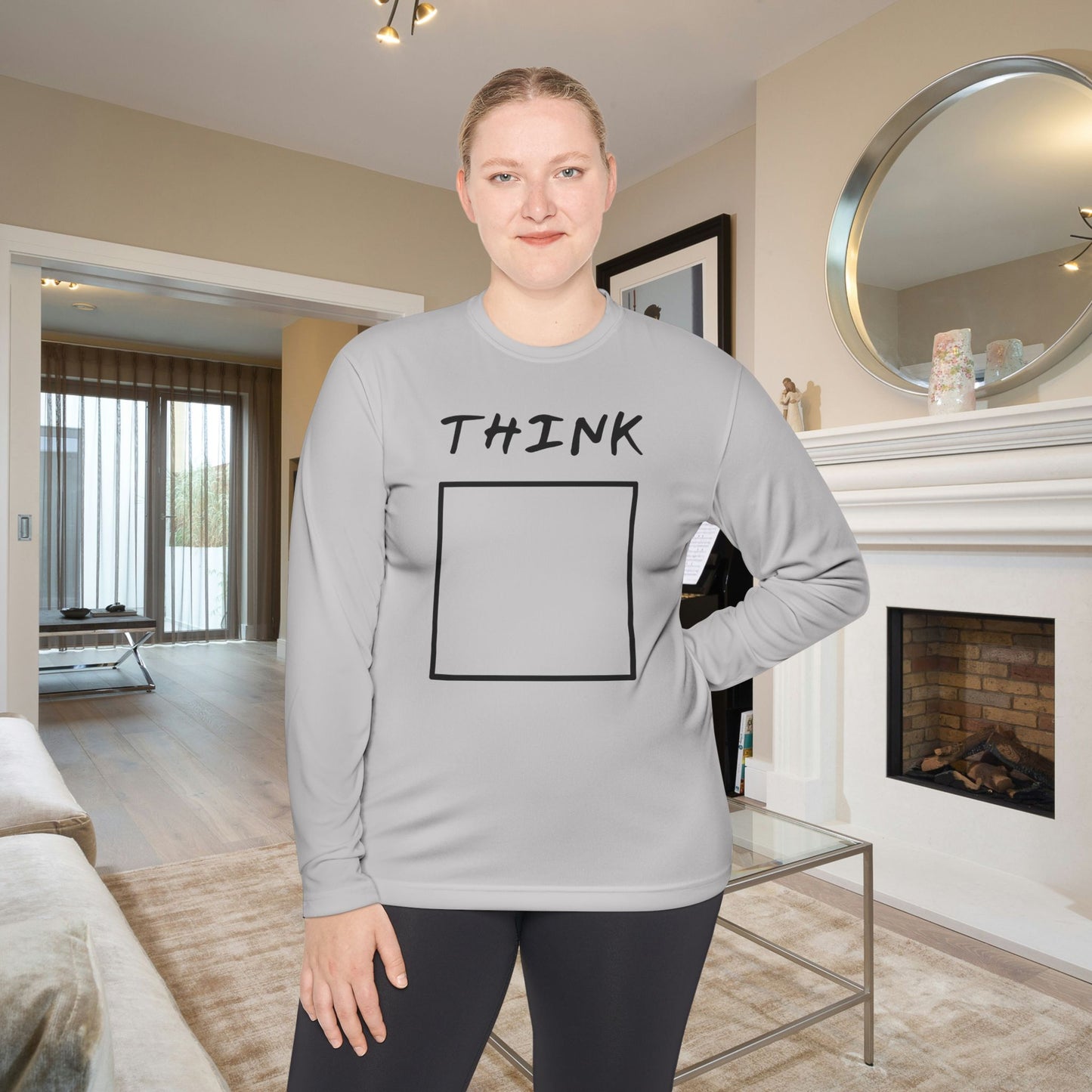 Think (Outside The Box) Adult Long Sleeve Tee
