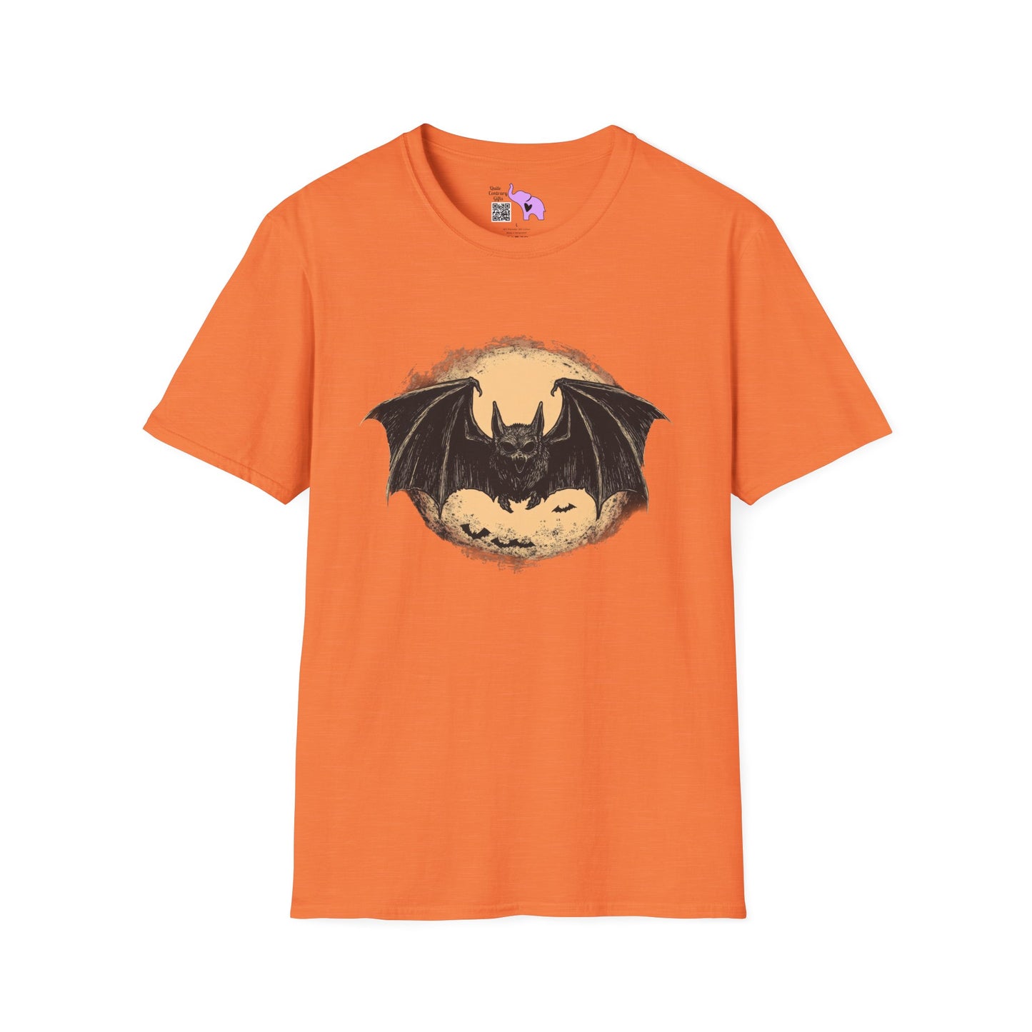 Bat Over Moon Adult T-shirt
