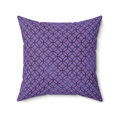 Geometric Circles & Diamonds Throw Pillow