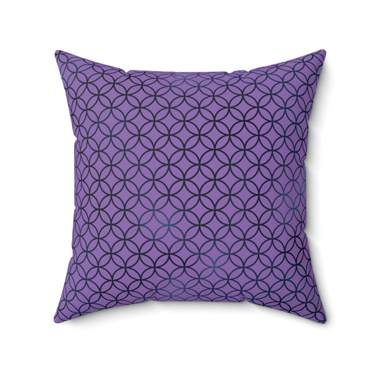 Geometric Circles & Diamonds Throw Pillow