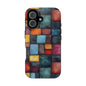 Coloerful Leather Patchwork MagSafe® Compatible Tough Case for iPhone