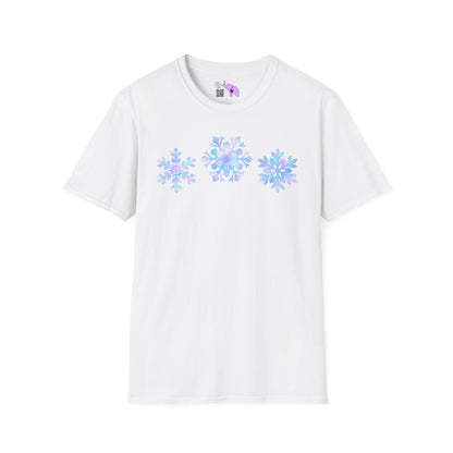 Bluish Snowflakes Adult T-shirt