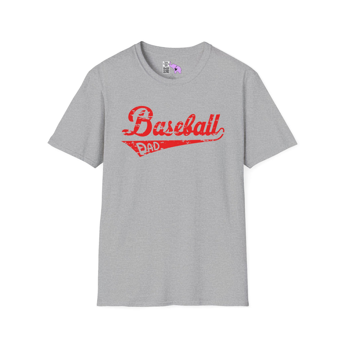 Baseball Dad (Grunge) Adult T-shirt