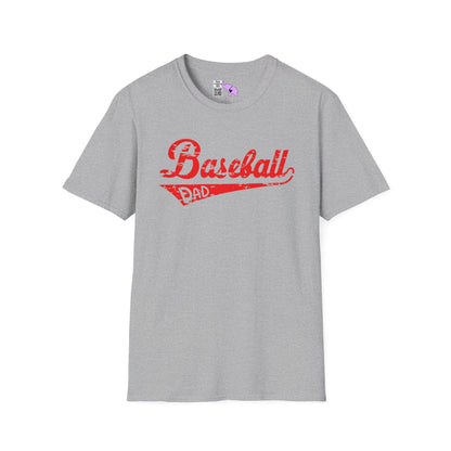 Baseball Dad (Grunge) Adult T-shirt