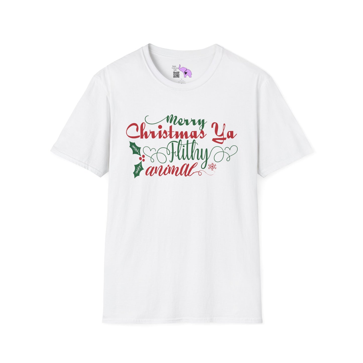 Merry Christmas Ya Filthy Animal Adult T-shirt