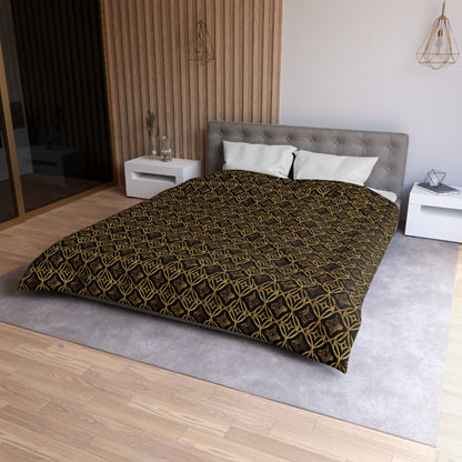 Golden Star Lattice Duvet Bedding Set