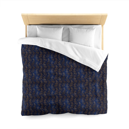 Gilded Twilight Foliage Microfiber Duvet Cover