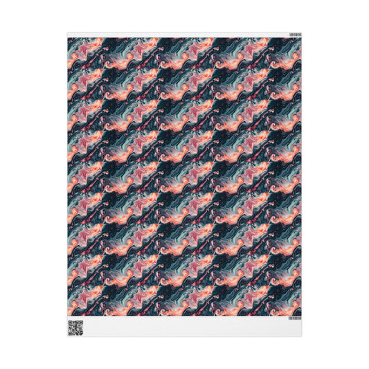 Pink Venom Marble Wrapping Paper
