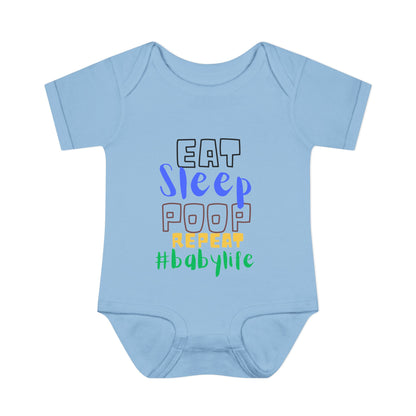 Eat Sleep Poop Repeat #babylife Infant Baby Rib Bodysuit