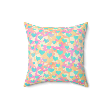 Sweetheart Camo Throw Pillow