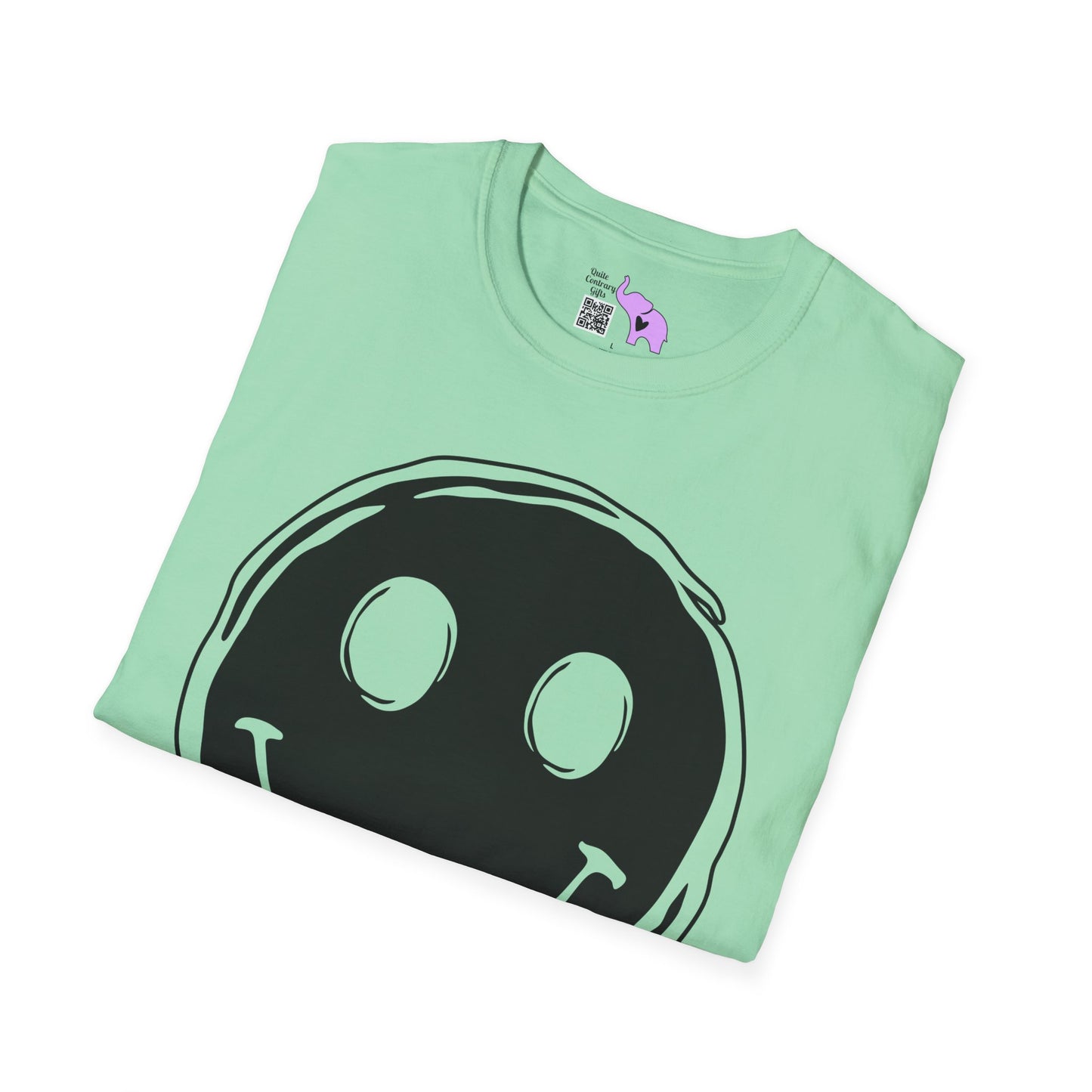 Melty Smiley Face Adult T-shirt