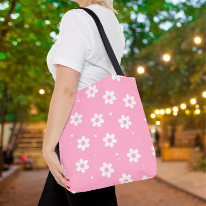 Pretty Petals & Dots Canvas Tote Bag