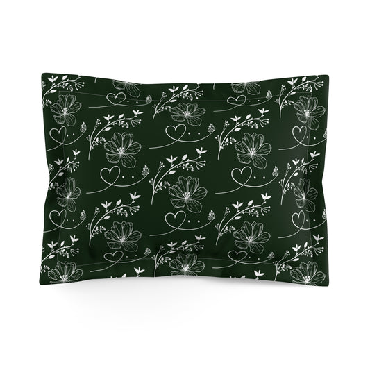 Flowers & Butterflies Microfiber Pillow Sham
