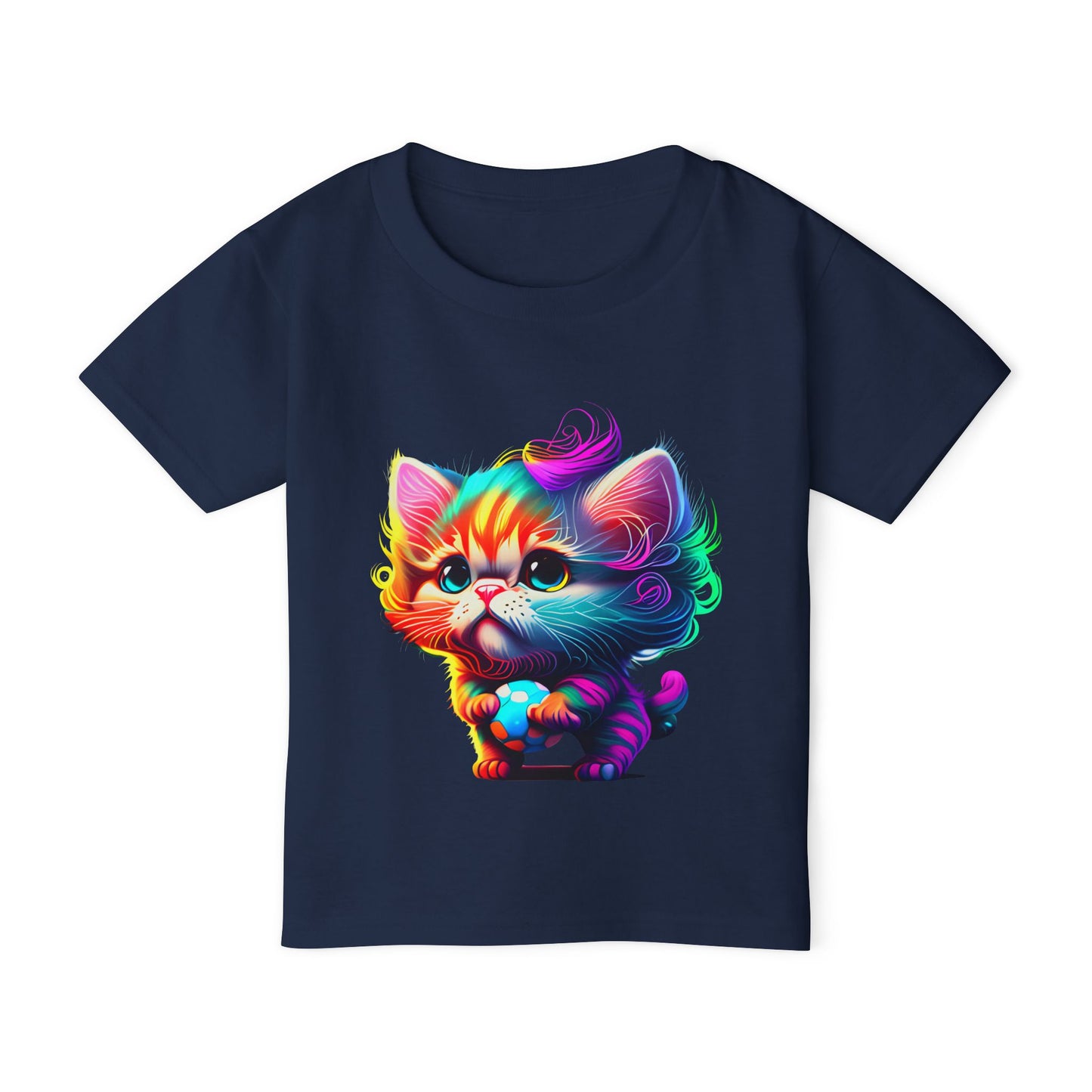 Cute Colorful Kitten Heavy Cotton™ Toddler T-shirt