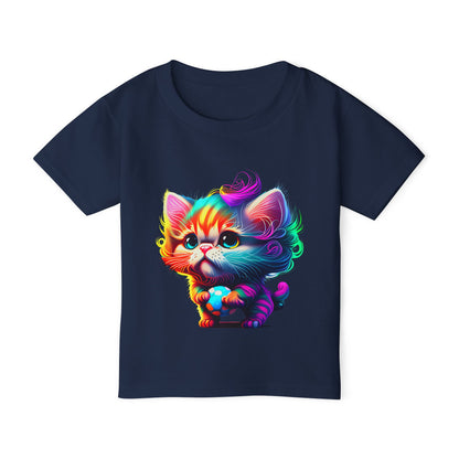 Cute Colorful Kitten Heavy Cotton™ Toddler T-shirt