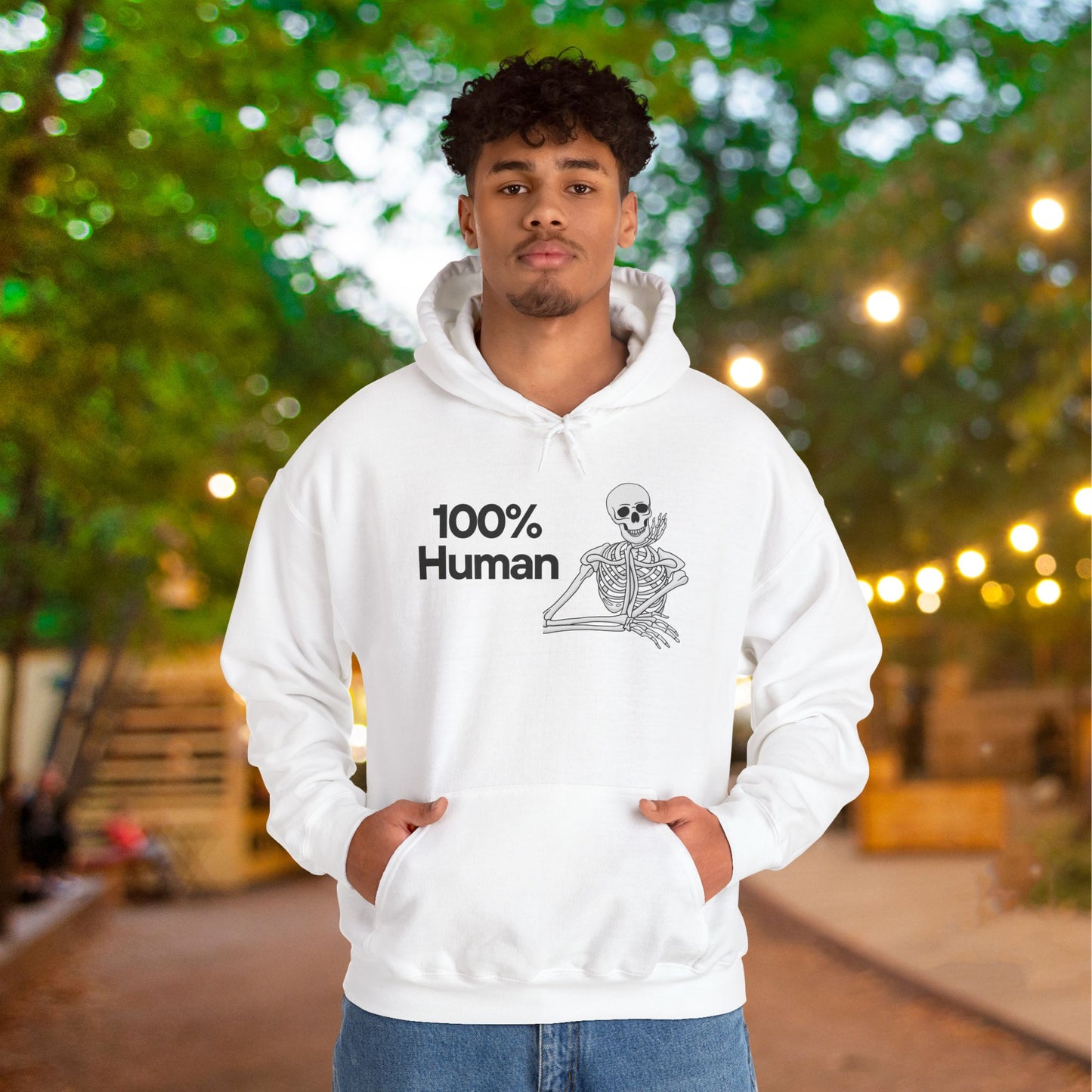 100% Human Skeleton Heavy Blend™ Hooded Sweatshirt