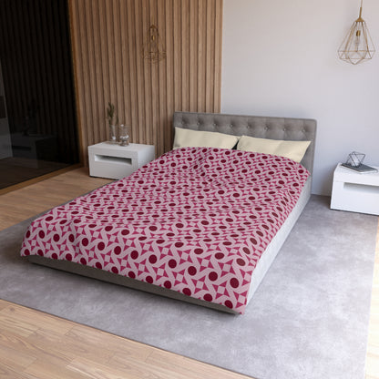 Crimson Pinwheels Microfiber Duvet Cover
