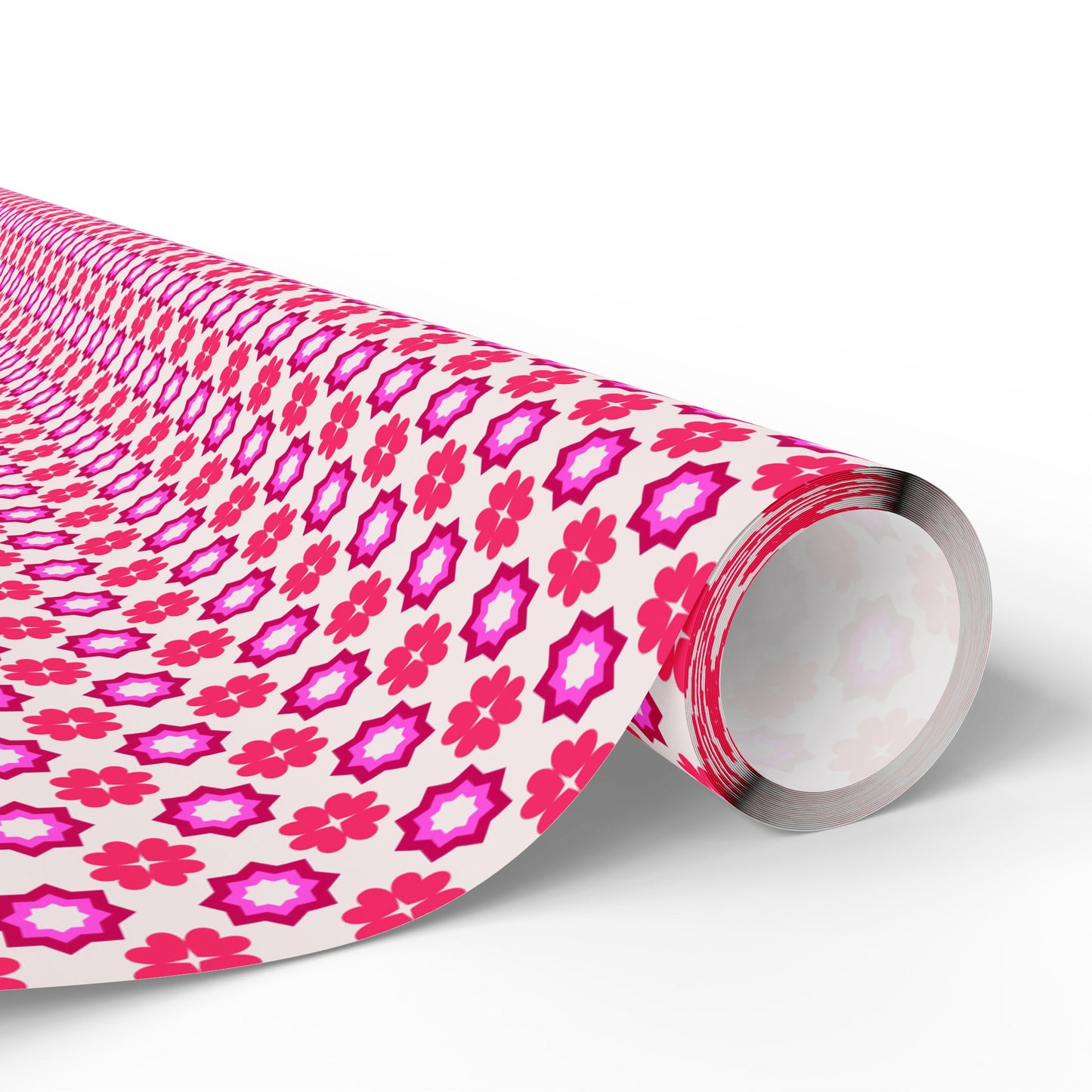 Rosy Star Garden Wrapping Paper