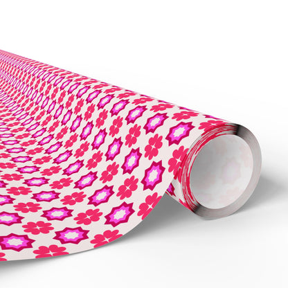 Rosy Star Garden Wrapping Paper