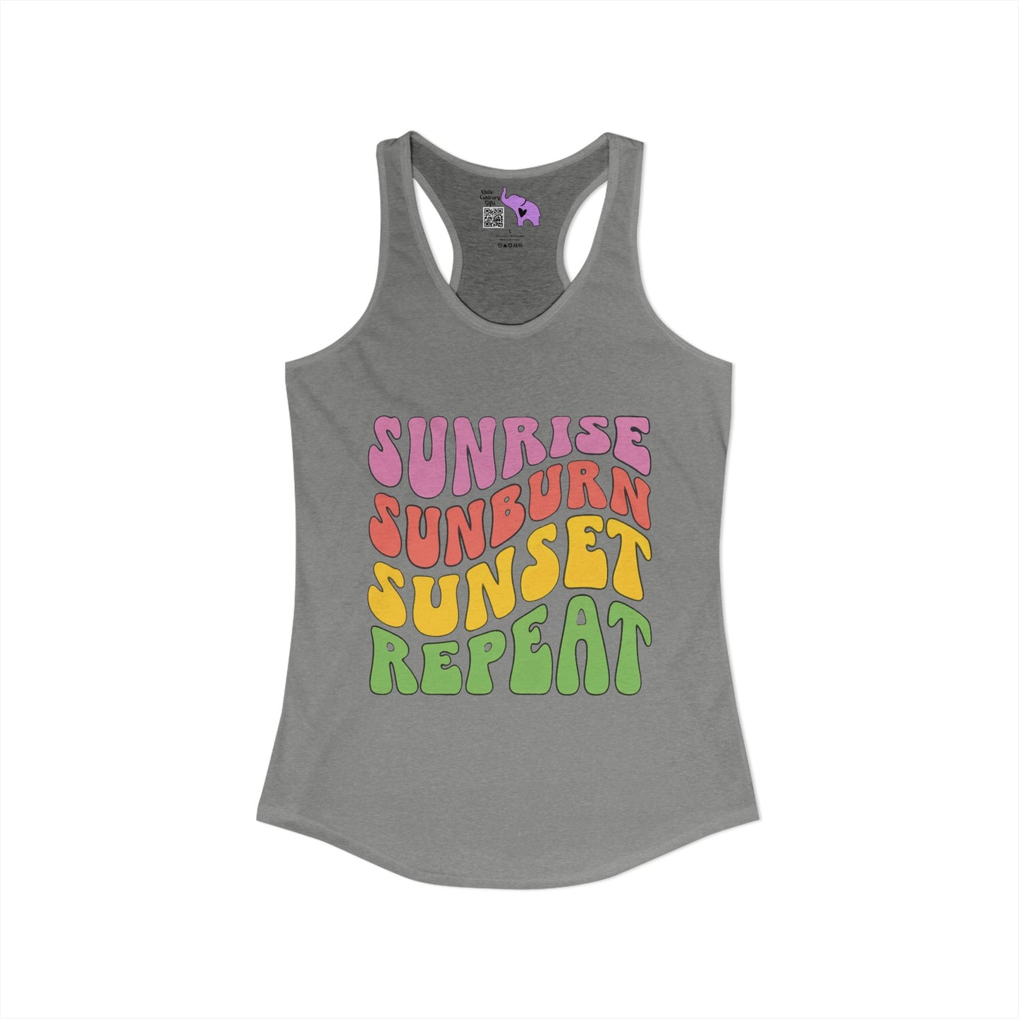 Sunrise Sunburn Sunset Repeat Women's Ideal Racerback Tank