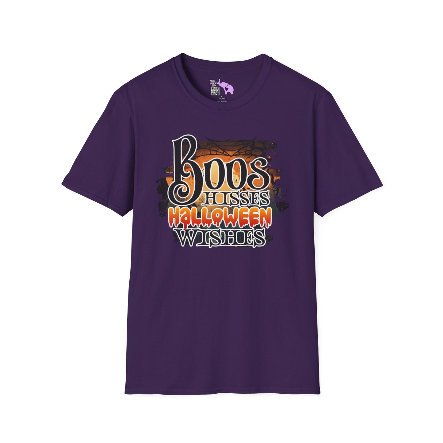 Boos Hisses Halloween Wishes Adult T-shirt