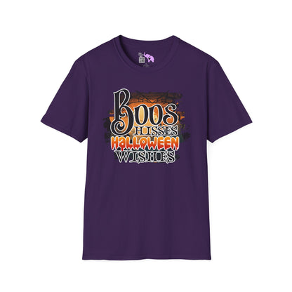 Boos Hisses Halloween Wishes Adult T-shirt