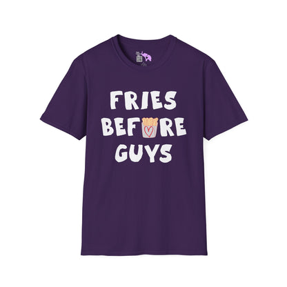 Fries Before Guys Adult T-shirt