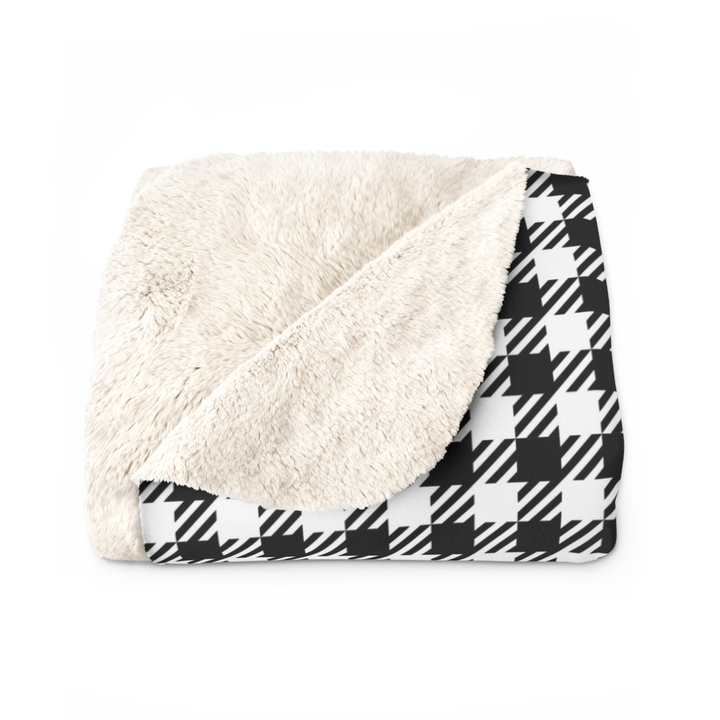 Black & White Balance Sherpa Fleece Blanket