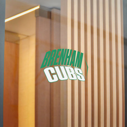 Brenham Cubs (Angled, White) Decal