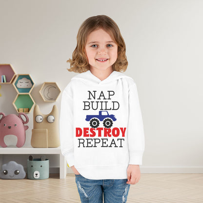 Nap Build Destroy Repeat Toddler Hoodie