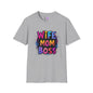 Wife Mom Boss (Primary Colors) Adult T-shirt