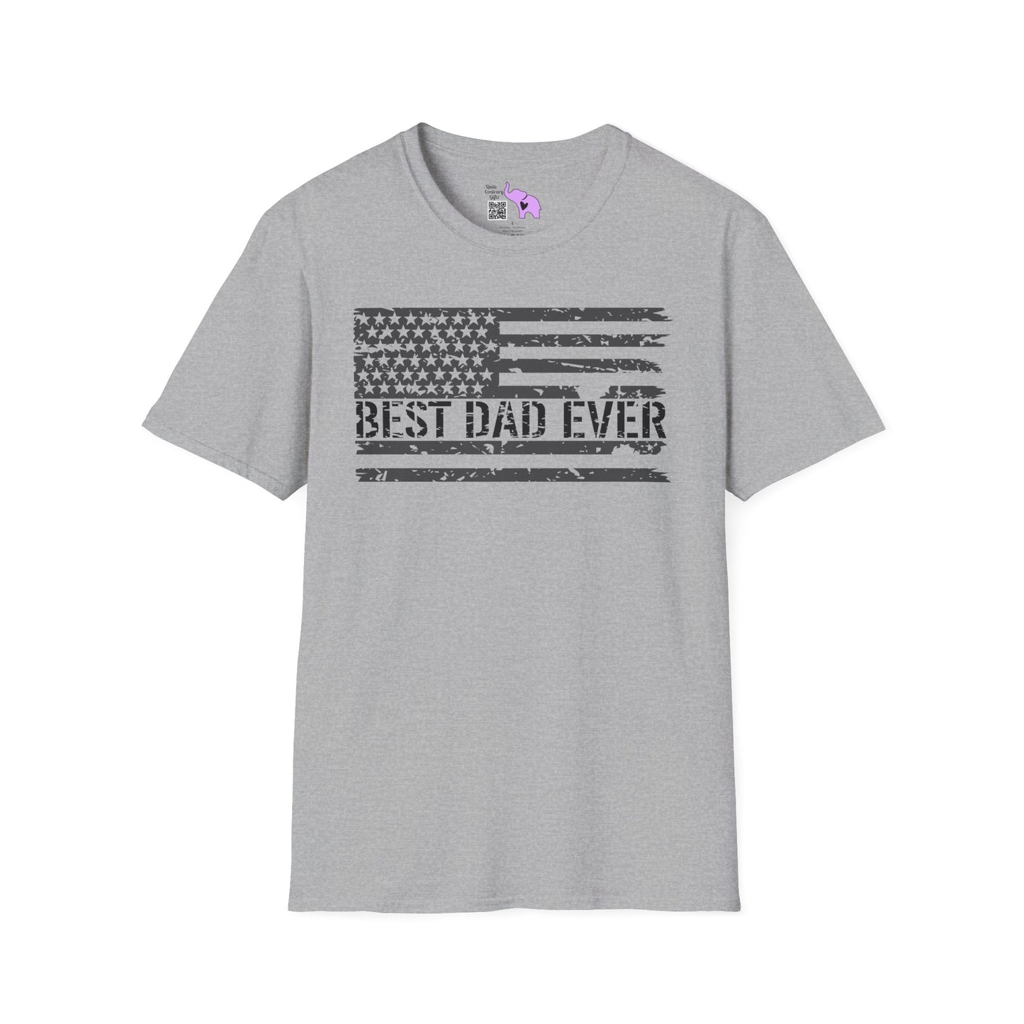 Best Dad Ever (Flag) Adult T-shirt