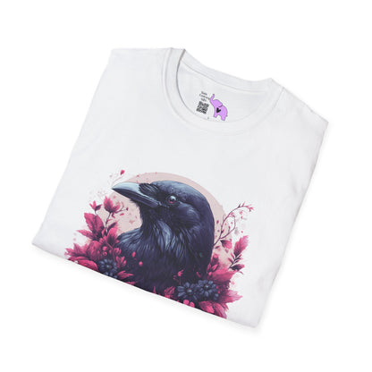 Floral Raven Adult T-shirt