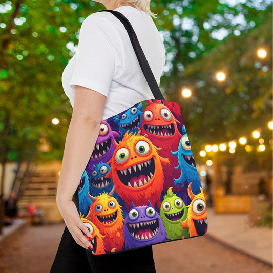 Happy Little Monsters Canvas Tote Bag