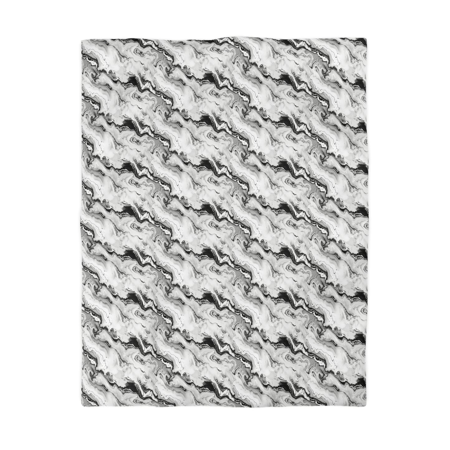 Frost Veil Marble Microfiber Duvet Cover