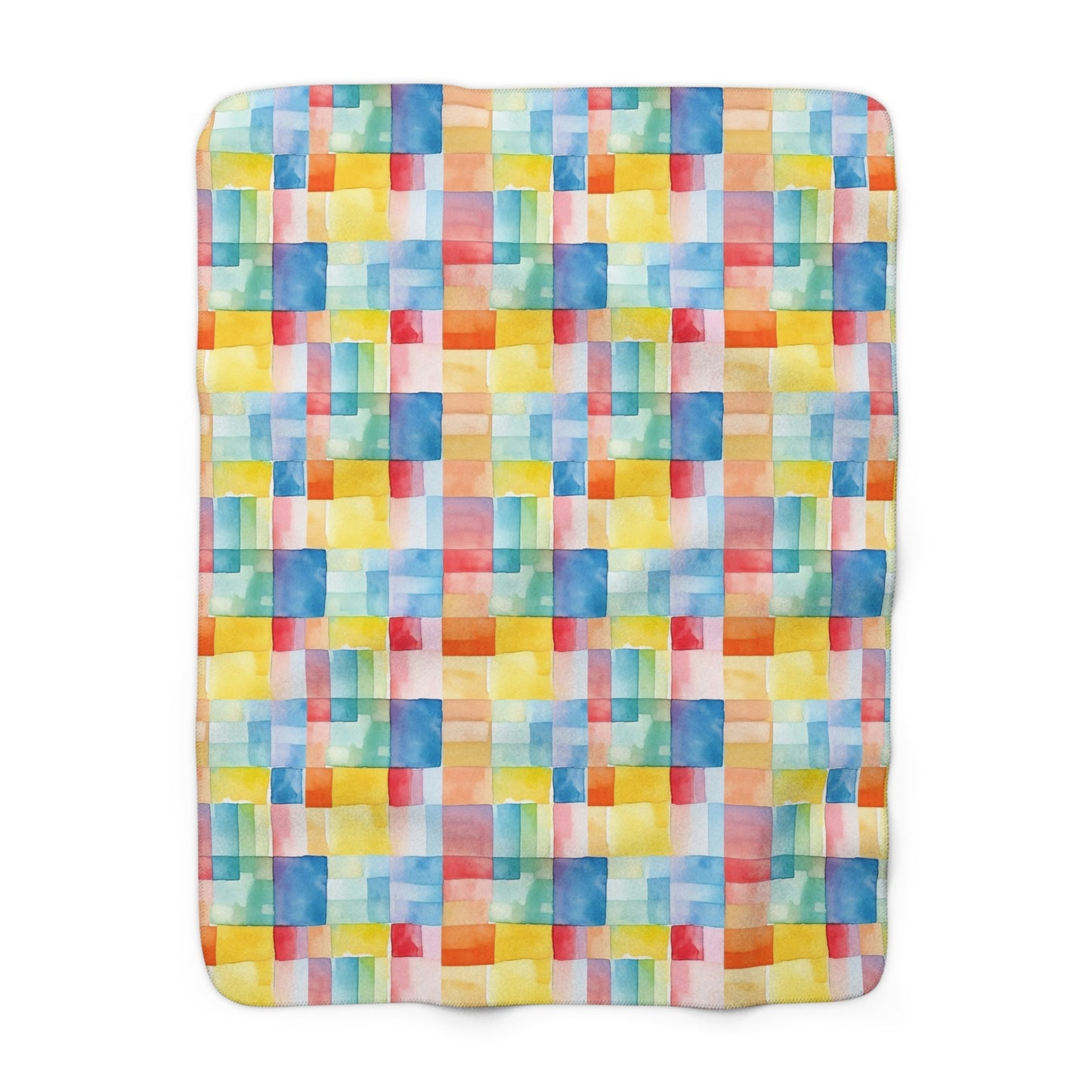 Mosaic Meadows Sherpa Fleece Blanket