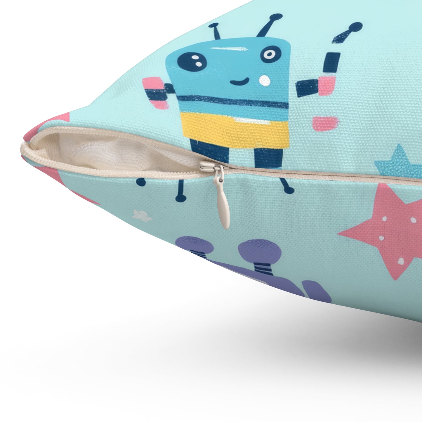 Robo Galaxy Giggles Throw Pillow