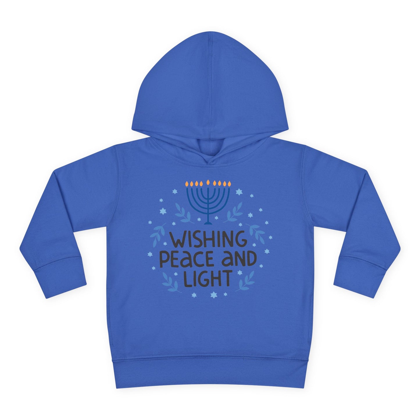 Hanukkah Wishing Peace & Light Toddler Pullover Fleece Hoodie